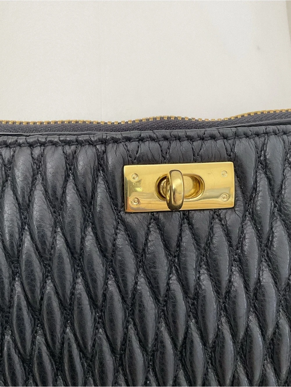 J. Crew Baby Brampton Quilted Leather Hobo Crossbody Bag